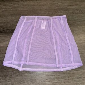 Iheartraves Airy Fairy Mesh Mini Skirt in Lavender size small